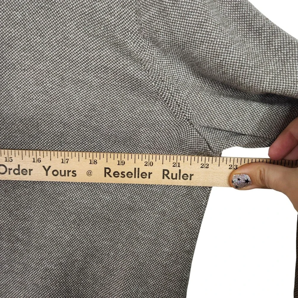 BANANA REPUBLIC Sweater Mens Large Gray V-Neck Birdseye Silk Cashmere Blend‎